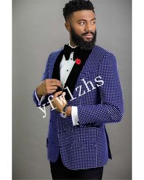 Newest One Button Groomsmen Shawl Lapel Wedding Groom Tuxedos Men Suits Wedding/Prom/Dinner Best Man Blazer(Jacket+Tie+Pants) T162