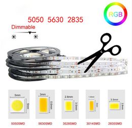 LED Şerit Işık DC12V 5 M 300 Led SMD3528 5050 5630 DiodeTape Tek Renkler Yüksek Kaliteli Şerit Esnek Ev Dekorasyon Işıkları