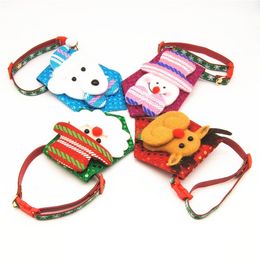 hot Cartoon pet collar Dog collar accessories Snowman elk Christmas dog Collars pet Supplies Christmas decorations T2I51516