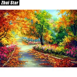 5D DIY Diamond Painting "autumn Scenic" Embroidery Full Square Diamond Cross Stitch Rhinestone Mosaic Painting Home Decor Gift