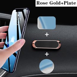 Eonpin Wholesale Mini Magnetic Magnetic Car Phone Holder Dashboard Mini Strip Shape Stand For All Phone Metal Magnet GPS Car Mount Wall