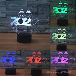 Quarantine Survivor Personalized Survived LED Lights 2020 Christmas Decorations DIY 3D Nightlight Colorful USB Battery Dual Purpose KU89