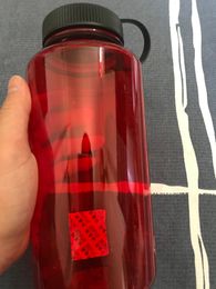 1000ml Water Bottles red Color Dull Polish Bottle Sports Kettle Travel Yoga Mugs Outdoor Camping Plastic Cup7094367