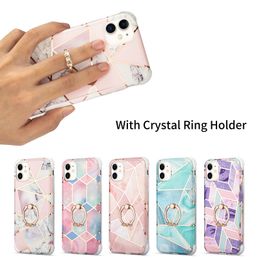 new Ring buckle plating splicing marble for 12 mobile phone case 11pro protective cover free shipping