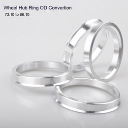 4pcs Wheel Hub Center Rings Aluminum Alloy Centric Hub Ring OD 73.1MM to ID 66.1MM