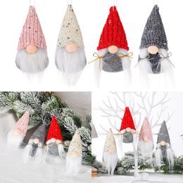 Cute Christmas tree decoration pendant European and American style window faceless doll Santa Claus doll cartoon Christmas toy w-00196