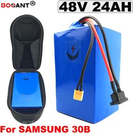 For Original Samsung 18650 13S 48V 24AH Electric bike Lithium Battery pack +a Bag Bafang BBSHD 1200W Motor Free Shipping