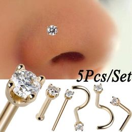 Wholesale body Jewelry 24X Cute Mixed Face Color Nose Ring Piercing Nose Studs
