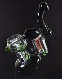 & Inch Glass Smoking Pipe SoulGlass Water Bubbler Double Chamber Smooth Sprial Recycle Made By Order Only OEM Can Put Your Logo On