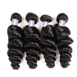 Original 10A Grade Peruvian Virgin Human Hair Bundles Loose Wave 4Pieces 400g Lot Natural Colour From One Donor Cuticle Aligned Hair
