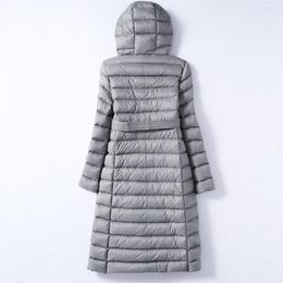 SEDUTMO Winter Plus Size 3XL Long Womens Down Jackets Ultra Light Duck Down Coat Hoodie Autumn Puffer Jacket ED226 CX200819