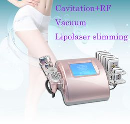 Portable ultrasonic cavitation rf vacuum slim machine cavitation fat loss tripolar multipolar rf skin tighten lipo laser slim device