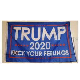 Trump Flags 3x5ft 2020 F*CK Your Feelings Flags , 100% Poleyster Fabric National Advertising , 100D Fabric Digital Printed, Free Shipping