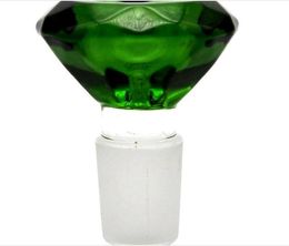 Heavy Colored Diamond cut Male Glass Bowls 14mm 18mm Bong Bowl Multicolor High Quality 18 mm & 14 mm Wholesale Bowls for Glass