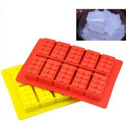 Food Grade Block Ice Mould Creative Gummy Candy Chocolate Summer Ice Tray Mould Building Block Themes Kitchen Bar DIY Accessory VT1526