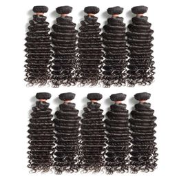 Wholesale Malaysian Virgin Remy Human Hair Bundles Deep Wave 1Kg 10Pieces Lot Natural Colour Cuticle Aligned Hair From One Donor