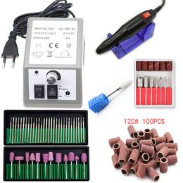 Electric Nail Drill Machine Manicure Machine Professional Nail Master 20000RPM Art File Ceramic Nail Drill Bits Tools CX200812