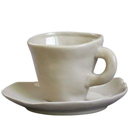 European-style Classic Coffee Cup with Saucer Ceramic Coffee Cup Afternoon Tea Set Cafe Coffee Mug Drinkware Home Decor