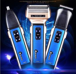 HOME Three-in-one grooming suit razor multi-function beard knife hair clipper nose hair device electric shaver rechargeable and dry battery