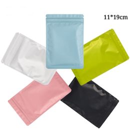 11*19cm 100pcs Craft Handmade Gift Packaging Zip Lock Bags Aluminum Mylar Foil Homemade Package Zipper Seal Bag with Tear Notch
