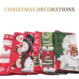 Christmas Table Cloth Santa Claus Banquet christmas Decoration Embroidered Xmas Table cartoon Cover Table Cloth 9style T2I51307