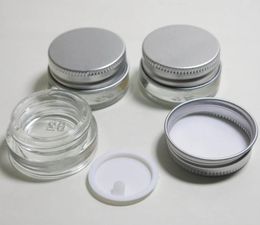 Free shipping(DHL) - 5g high quality glass cream jar with Aluminium lid,5ML wide mouth cosmetic container,eye cream cosmetic