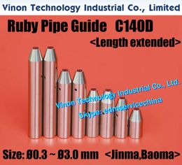 Ø0.3-Ø3.0mm Ruby Pipe Guide C140D (Length Extended L=42, L=60, L=90mm) Tube Drill Guide for Jinma Baoma edm drilling machine, small hole edm