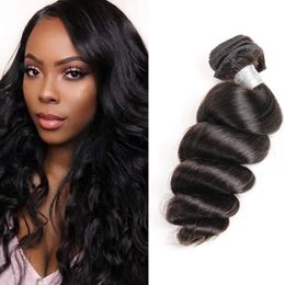 Malaysian Virgin Hair Loose Wave 100% Human Hair Extensions 1 Piece Natural Color 8-28inch Loose Wave One Bundle