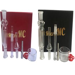 Nectar Collector 10mm happywater glass tubes with matel nail smoking pipes red box black box in stock