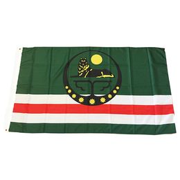 KAFNIK Flag of Chechnya Republic Russia State Flag-3x5FT-banner, 100% Polyester Fabric Hanging Flying, Indoor Outdoor, Free Shipping