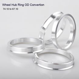 4pcs Wheel Hub Center Rings Aluminum Alloy Centric Hub Ring OD 74.1MM to ID 67.1MM