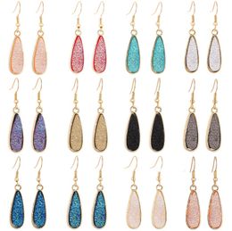 Waterdrop Resin Druzy Drusy Charms Earrings Designer Earring Fashion Dangle Earings for Women