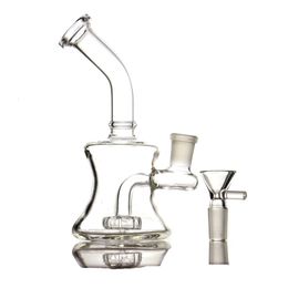 Hookahs 6.1inch Mini dab rigs quality clear glass bong inline percolator water pipe with 14mm bowl bongs