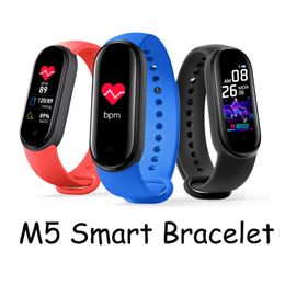 Colourful M5 Smart Bracelet Watch Fitness Tracker m5 Smart band wristbands With Magnetic Charging ip67 Waterproof 13 Languages Translation