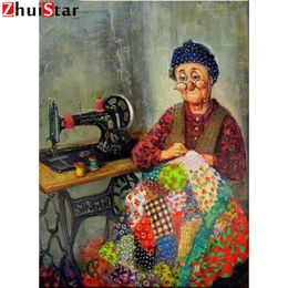 5D Diy Diamond Painting Cross Stitch Granny stitched clothes Diamond Embroidery Mosaic Kits Handmade Craft Decor XY1