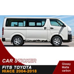 Car decals 2 Pcs mountain stripe side door graphic vinyl car sticker fit for toyota hiace 2004-2018