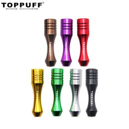 TOPPUFF Mini Style Aluminum One Hitter Bat Herb Pipe 40MM Metal Cigarette Dugout Pipe Tobacco Pipes Accessories