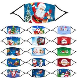 19*13cm Fashion Christmas Masks Printed Xmas Face Masks Anti Dust Snowflake Christmas Mouth Cover Washable Reusable With Masks Philtres