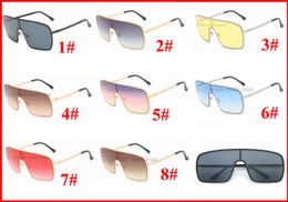 Big Frame Männer Sonnenbrille Designer Black Lens Frauen Sonnenbrille für Männer übergroße Sonnenbrille quadratische Strand Sommerbrille 8 Farben 5PCS