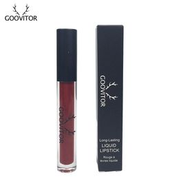 GOODVITOR 25 Colours Matte Liquid Purple Lipstick Foundation Makeup rouge a levre lip Gloss Lipgloss 3.5ml DHL Free Shipping