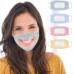 Deaf Mute Face Mask Breathable Face Mask Designer Reusable Mask With Clear Window Visible Expression For The Deaf Hard Of Hearing