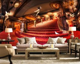 3d Wallpaper for Walls Luxury European Royal Nobility 3d Angel Palace Premium Atmospheric Interior Decoration Wallpaper