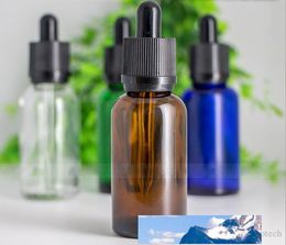 HOt Sale 30ml Colourful Glass Dropper Bottles with ChildProof Tamper Lids and Glass Drop Tip for 30ml Ecigarette Oil Eliquid Free DHL