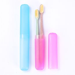 Frosted Toothbrush Holder Travel Plastic Case Hiking Camping Portable Toothbrush Tube Cover Storage Box Protect Frosted Toothbrush Holder