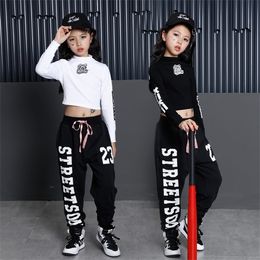 New Spring Girls Sport Suit Cotton Streetwear Clothing Sets for Kids Teenage Hip Hop Dance Clothes Two Pieces Set Tracksuit Kids