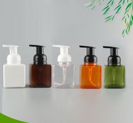 250ml PET plastic Hand Sanitizer Bottle Square Foam Pump Bottle for Face Cleansing SN1797