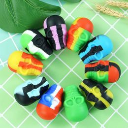15ML Silicone Containers Skull Jars Mini Held Jar herb container Smoking Accessories Box colorful Fashionable MOQ=10 pcs