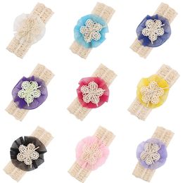 Epecket DHL free ship Baby Lace Bowknot Baby Hairband Baby Water-soluble Flower Headband Hair Accessories DATG074 Hair Jewelry Headbands