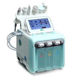 hydra facial machine bio+rf+h2o2+Ultrasound+Cold Hammer+Scrubber with 6 handles multifunction microdermabrasion face skin care machine