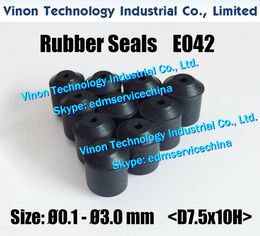 Rubber Seals E042 D7.5x10Hmm (10 pcs/bag) Ø0.1-Ø3.0mm for S odick K1C,SSG,Charmilles SH2 Small Hole Drill EDM Machine Seals Rubber for K1C